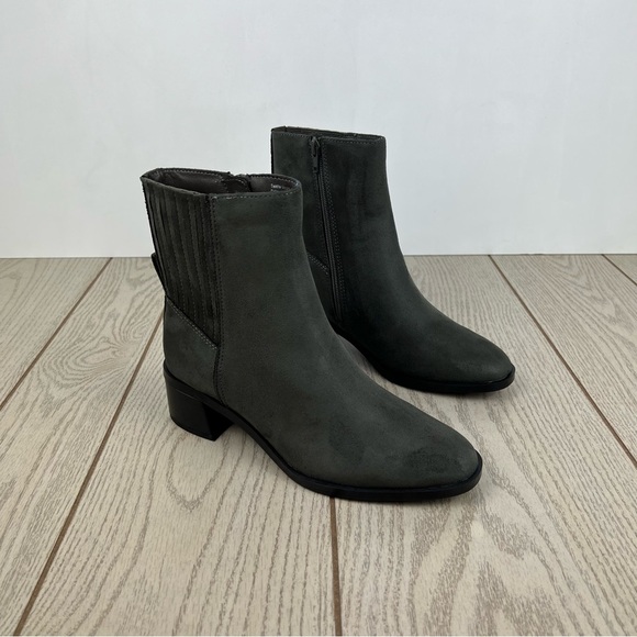Style & Co Women's Orleyy Zip Dress Booties 8M Dark Grey MC - Picture 1 of 9